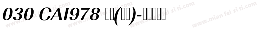 030 CAI978 普通(西方)字体转换